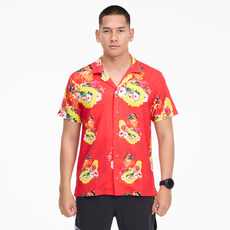 เสื้อโปโล VALOR PX - Girl Bomb Hawaii Shirts เสื้อใส่เที่ยว ลายเชิ้ตลายกราฟฟิค