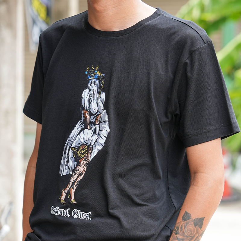เสื้อยืดสกรีนลาย VALOR PX - Tacticool Ghost T-Shirt เสื้อใส่เที่ยว ลายกราฟฟิค