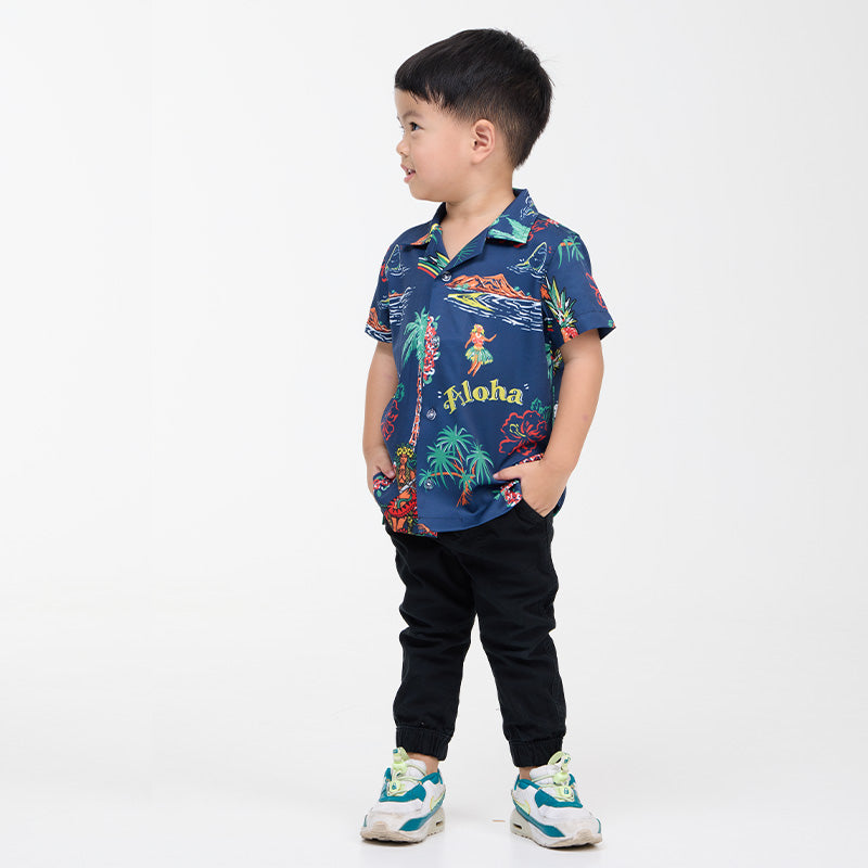 เสื้อฮาวาย VALOR PX - Aloha Vibe Kids' Hawaii Shirts เสื้อใส่เที่ยว สำหรับเด็ก