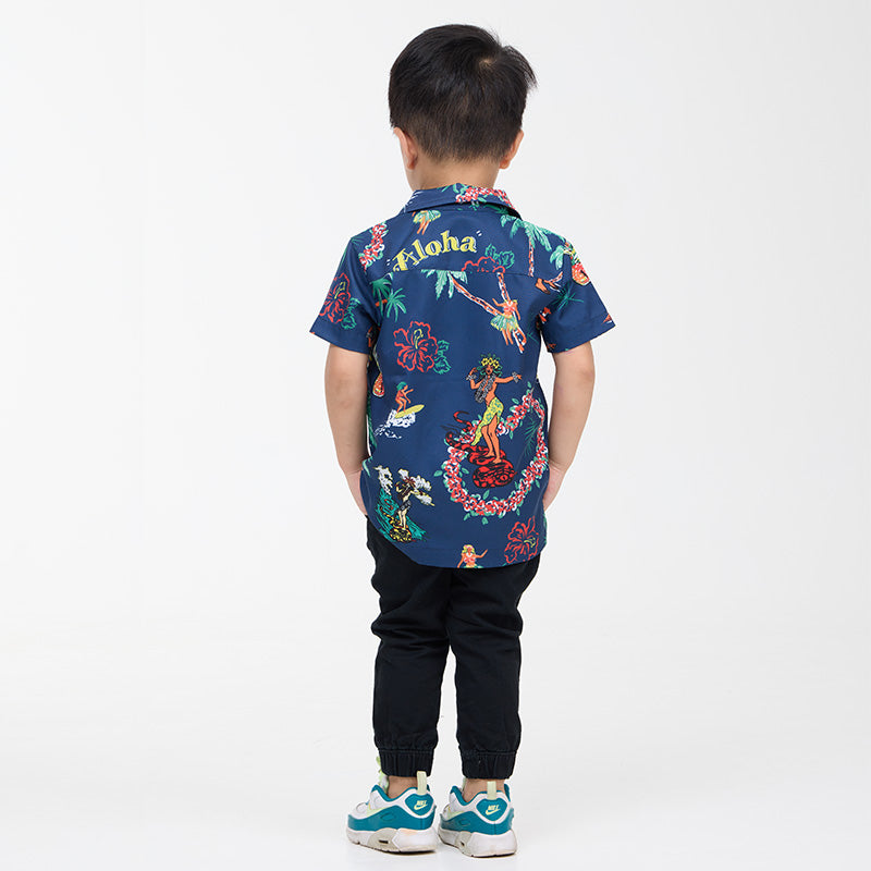 เสื้อฮาวาย VALOR PX - Aloha Vibe Kids' Hawaii Shirts เสื้อใส่เที่ยว สำหรับเด็ก