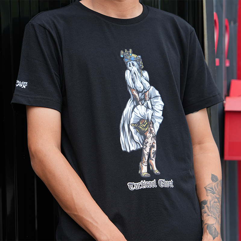 เสื้อยืดสกรีนลาย VALOR PX - Tacticool Ghost T-Shirt เสื้อใส่เที่ยว ลายกราฟฟิค