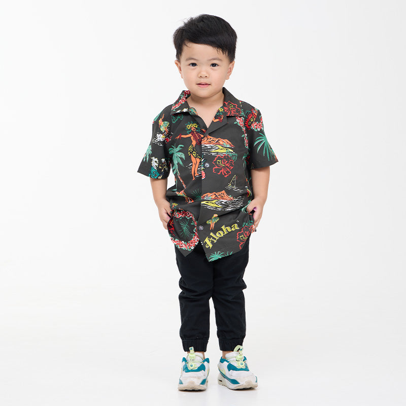 เสื้อฮาวาย VALOR PX - Aloha Vibe Kids' Hawaii Shirts เสื้อใส่เที่ยว สำหรับเด็ก