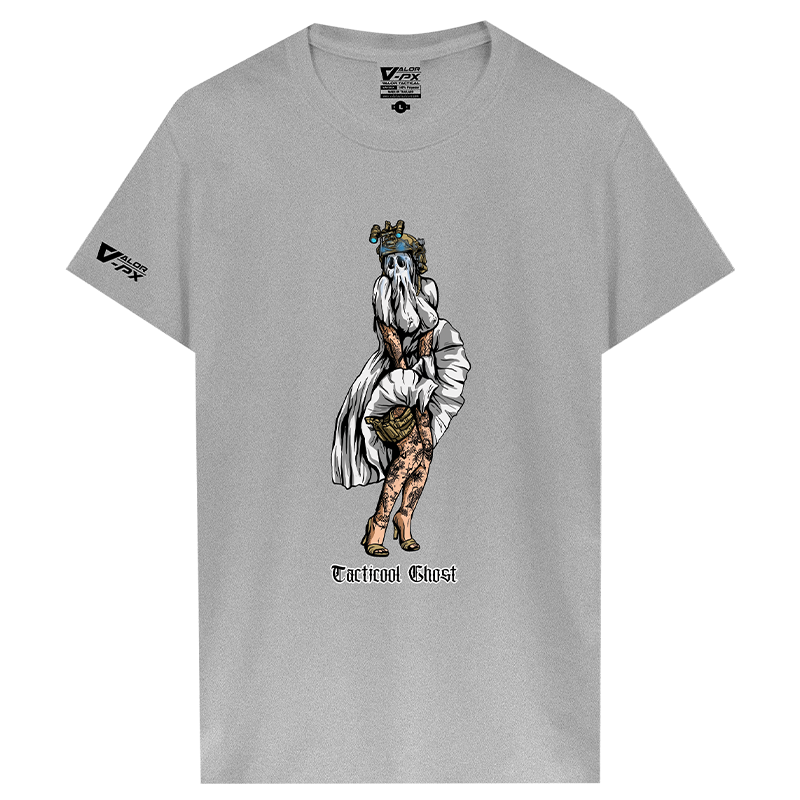 เสื้อยืดสกรีนลาย VALOR PX - Tacticool Ghost T-Shirt เสื้อใส่เที่ยว ลายกราฟฟิค