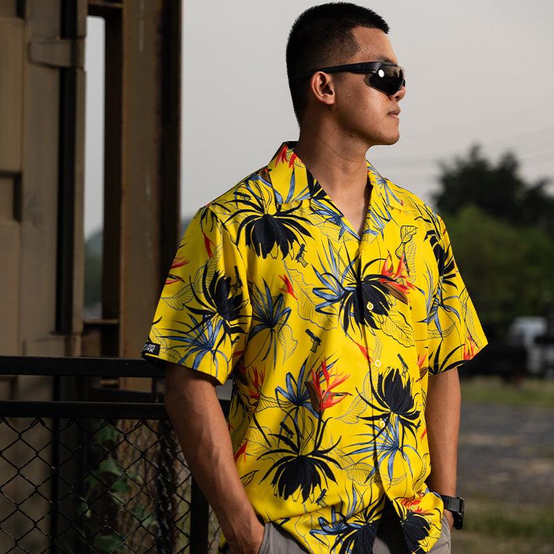 เสื้อฮาวาย VALOR PX - Gun Flower Hawaii Shirts เสื้อใส่เที่ยว ฮาวายเชิ้ต