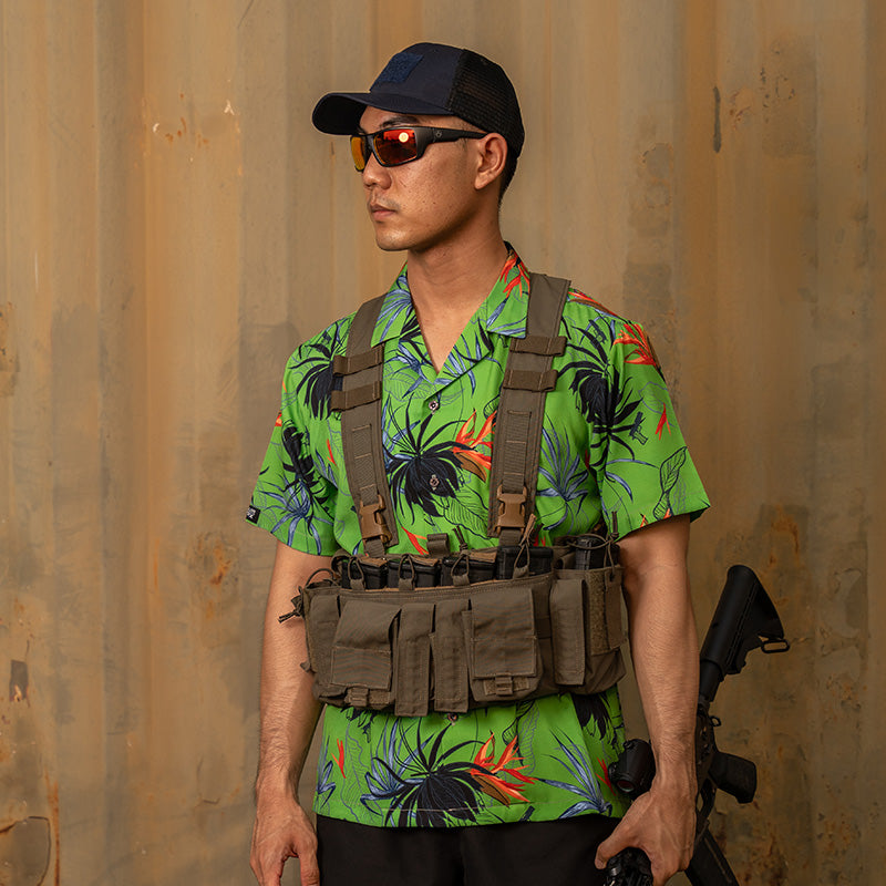 เสื้อฮาวาย VALOR PX - Gun Flower Hawaii Shirts เสื้อใส่เที่ยว ฮาวายเชิ้ต