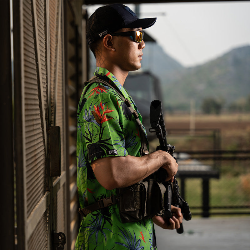 เสื้อฮาวาย VALOR PX - Gun Flower Hawaii Shirts เสื้อใส่เที่ยว ฮาวายเชิ้ต