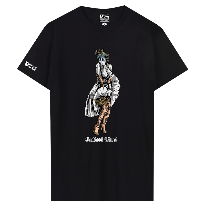 เสื้อยืดสกรีนลาย VALOR PX - Tacticool Ghost T-Shirt เสื้อใส่เที่ยว ลายกราฟฟิค