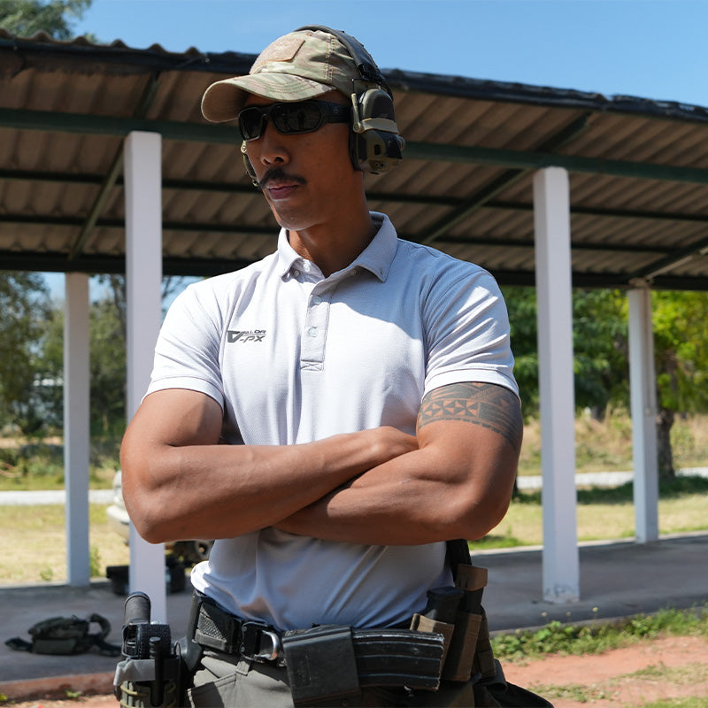 เสื้อโปโล VALOR PX - Proper Polo Shirts (Hiden 3D Screen Logo) เสื้อโปโลแขนสั้น ใส่สบาย