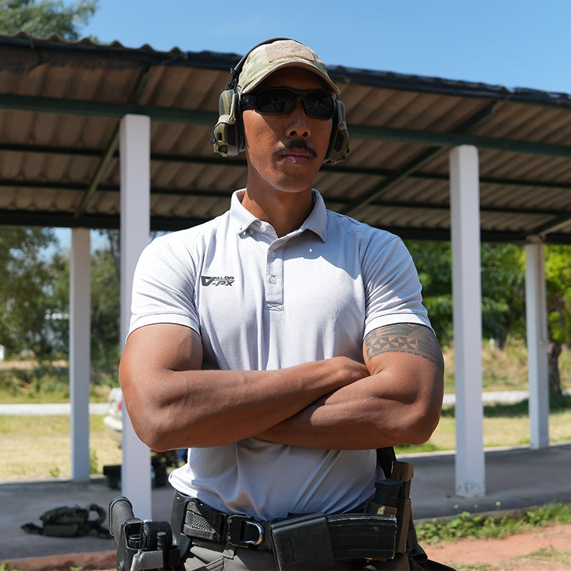 เสื้อโปโล VALOR PX - Proper Polo Shirts (Hiden 3D Screen Logo) เสื้อโปโลแขนสั้น ใส่สบาย