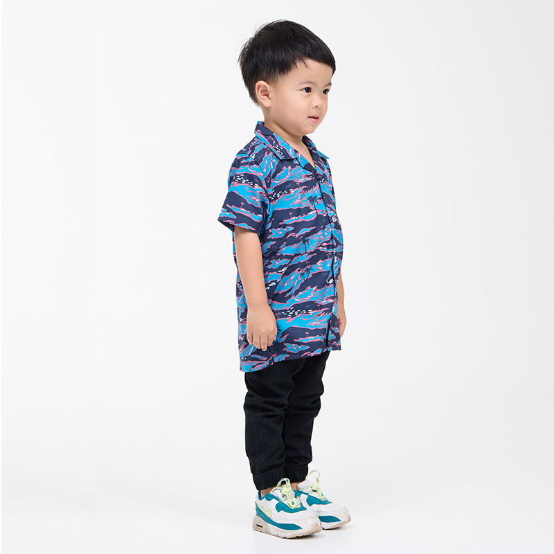 เสื้อฮาวาย VALOR PX - It's Time Kids' Hawaii Shirt เสื้อใส่เที่ยว สำหรับเด็ก