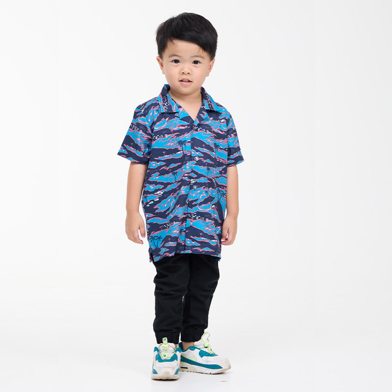 เสื้อฮาวาย VALOR PX - It's Time Kids' Hawaii Shirt เสื้อใส่เที่ยว สำหรับเด็ก