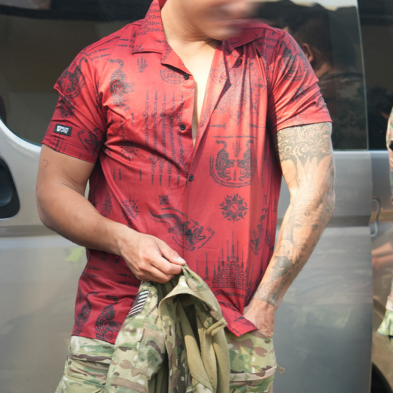 เสื้อโปโล VALOR PX - Kongkapan Hawaii Shirts เสื้อใส่เที่ยว ลายเชิ้ตลายกราฟฟิค