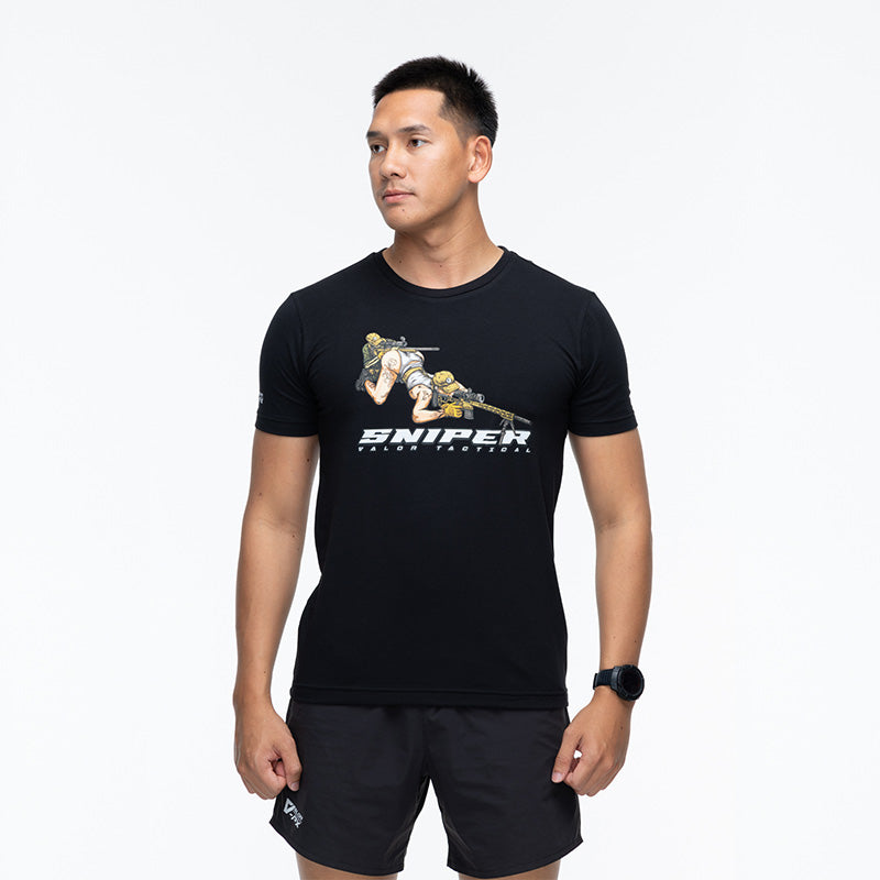 เสื้อยืดสกรีนลาย VALOR PX - Sniper T-Shirt 2024 เสื้อใส่เที่ยว ลายกราฟฟิค
