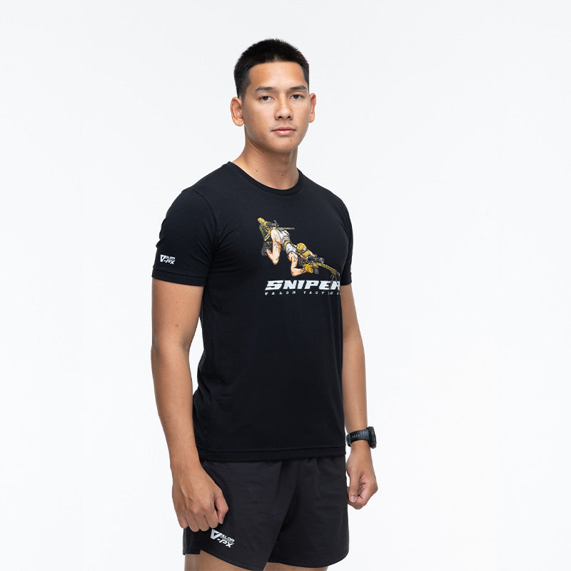 เสื้อยืดสกรีนลาย VALOR PX - Sniper T-Shirt 2024 เสื้อใส่เที่ยว ลายกราฟฟิค