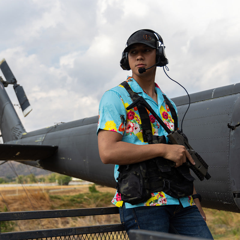 เสื้อโปโล VALOR PX - Girl Bomb Hawaii Shirts เสื้อใส่เที่ยว ลายเชิ้ตลายกราฟฟิค