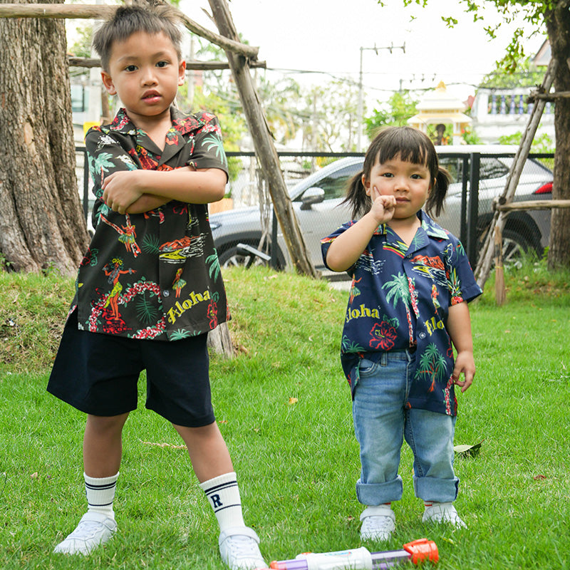 เสื้อฮาวาย VALOR PX - Aloha Vibe Kids' Hawaii Shirts เสื้อใส่เที่ยว สำหรับเด็ก