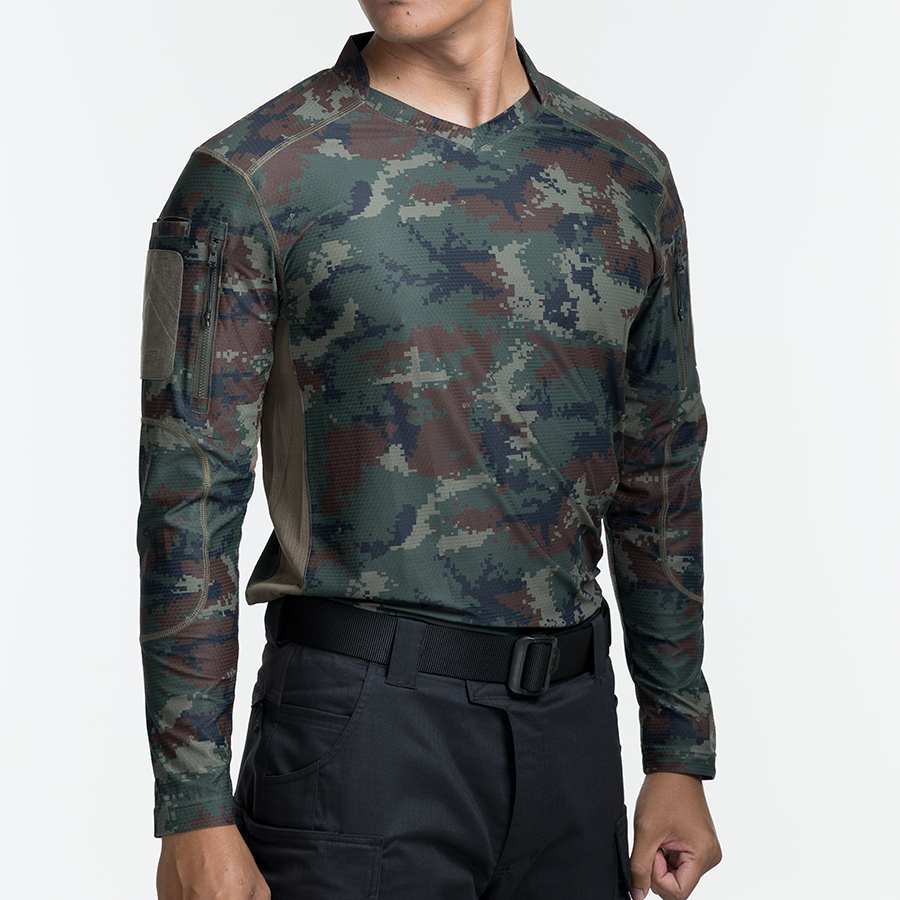 เสื้อทหาร แขนยาว VALOR PX - Standard Operation Shirt, SOS Gen2 เสื้อลายพราง คอวี