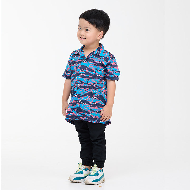 เสื้อฮาวาย VALOR PX - It's Time Kids' Hawaii Shirt เสื้อใส่เที่ยว สำหรับเด็ก