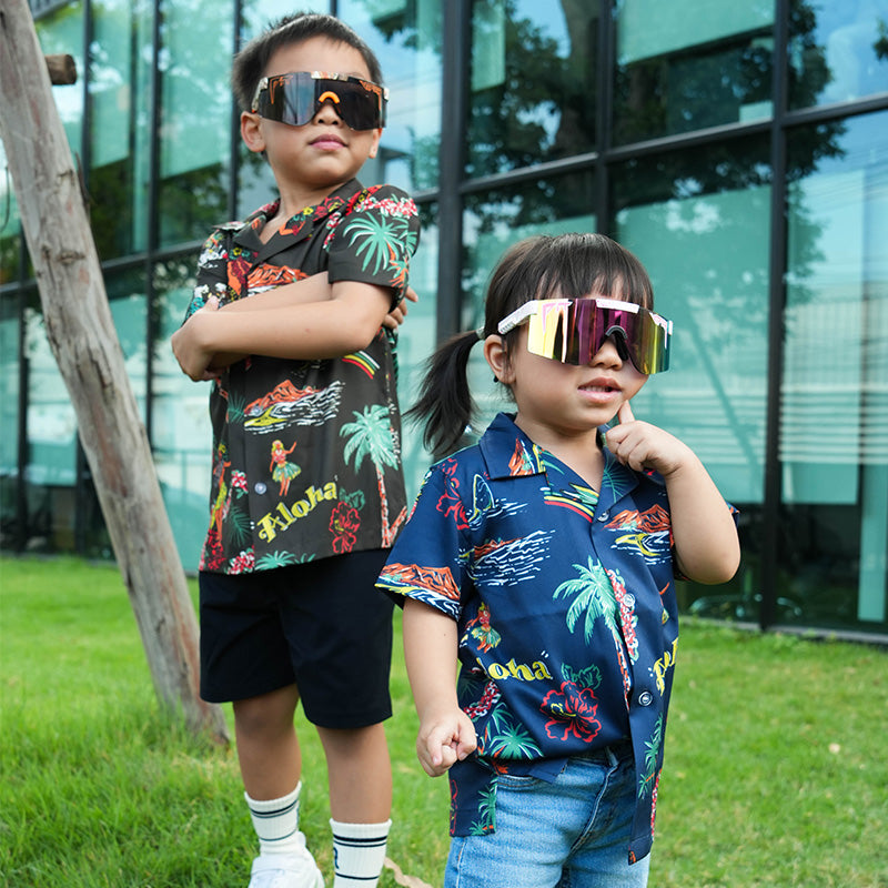 เสื้อฮาวาย VALOR PX - Aloha Vibe Kids' Hawaii Shirts เสื้อใส่เที่ยว สำหรับเด็ก