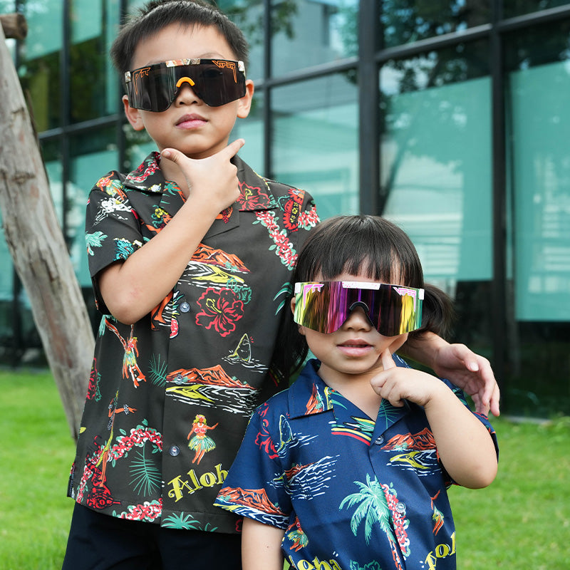 เสื้อฮาวาย VALOR PX - Aloha Vibe Kids' Hawaii Shirts เสื้อใส่เที่ยว สำหรับเด็ก