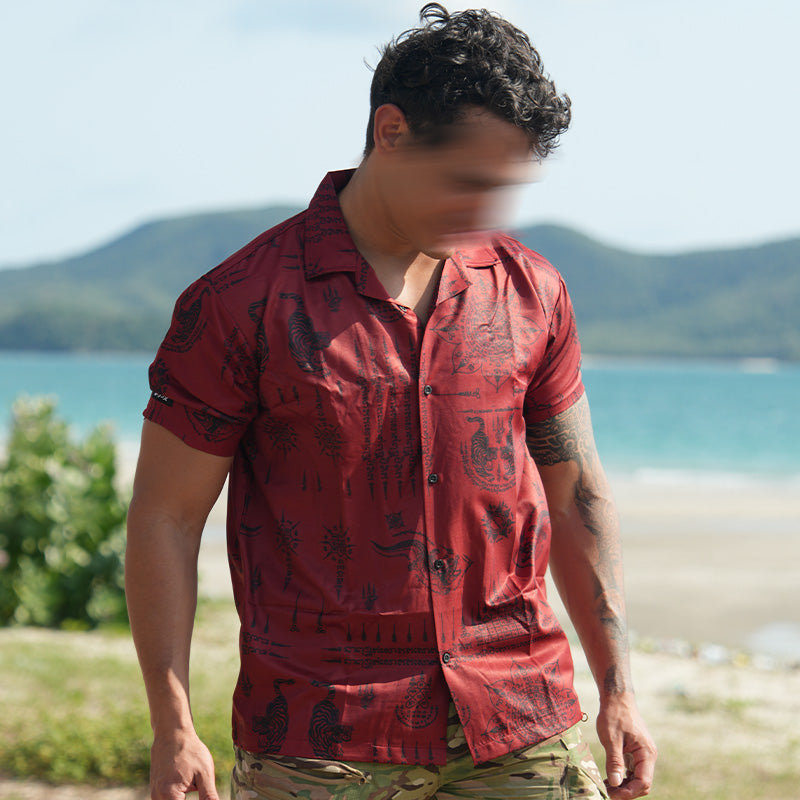 เสื้อโปโล VALOR PX - Kongkapan Hawaii Shirts เสื้อใส่เที่ยว ลายเชิ้ตลายกราฟฟิค