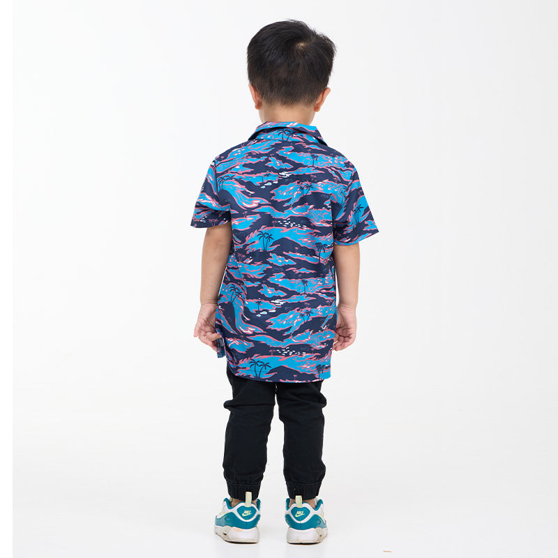 เสื้อฮาวาย VALOR PX - It's Time Kids' Hawaii Shirt เสื้อใส่เที่ยว สำหรับเด็ก