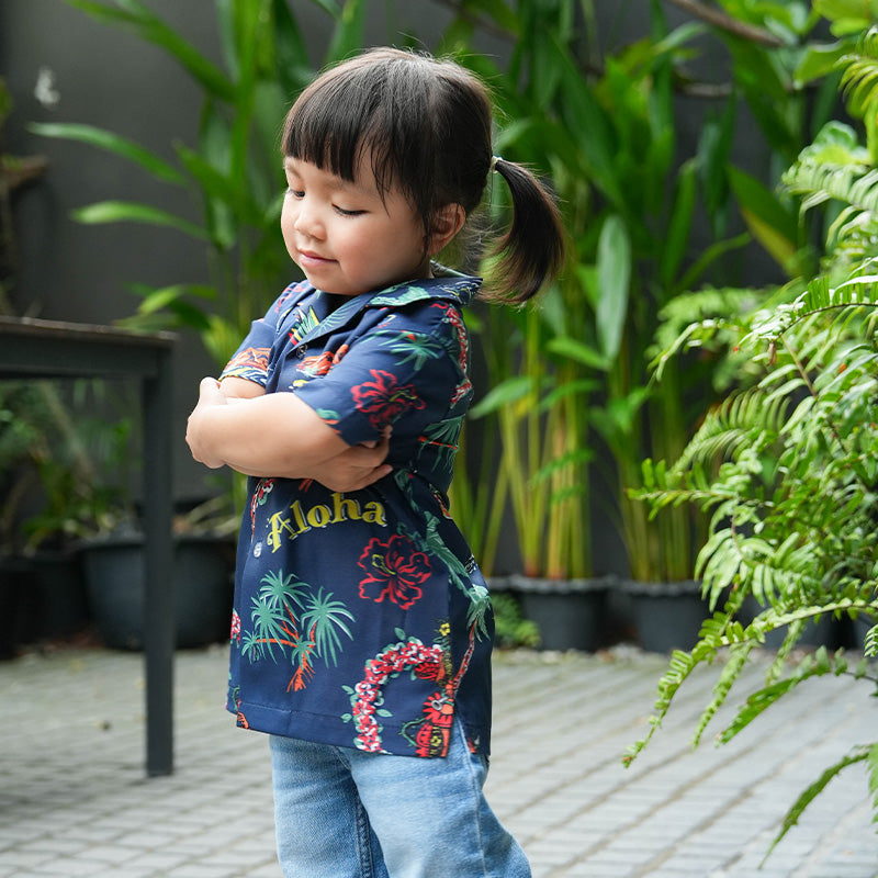 เสื้อฮาวาย VALOR PX - Aloha Vibe Kids' Hawaii Shirts เสื้อใส่เที่ยว สำหรับเด็ก