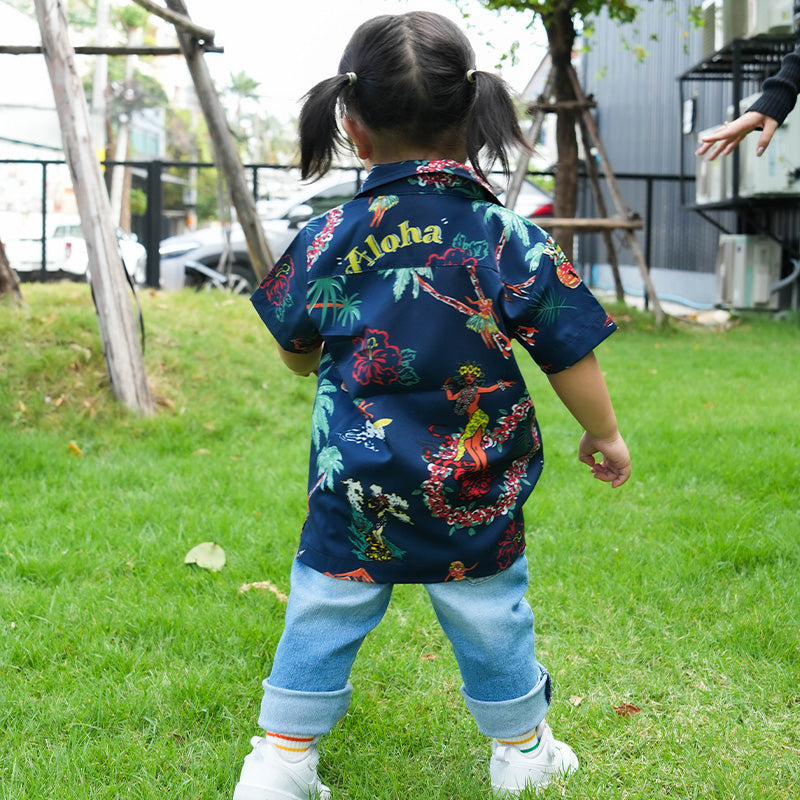 เสื้อฮาวาย VALOR PX - Aloha Vibe Kids' Hawaii Shirts เสื้อใส่เที่ยว สำหรับเด็ก
