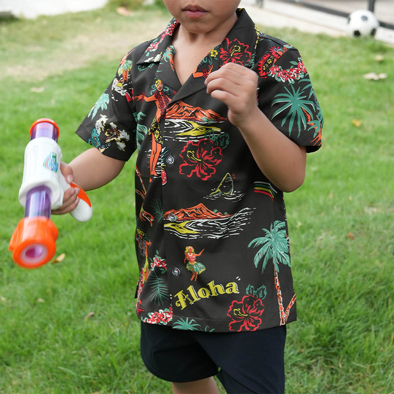 เสื้อฮาวาย VALOR PX - Aloha Vibe Kids' Hawaii Shirts เสื้อใส่เที่ยว สำหรับเด็ก