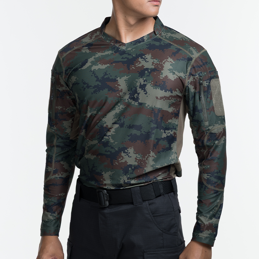 เสื้อทหาร แขนยาว VALOR PX - Standard Operation Shirt, SOS Gen2 เสื้อลายพราง คอวี