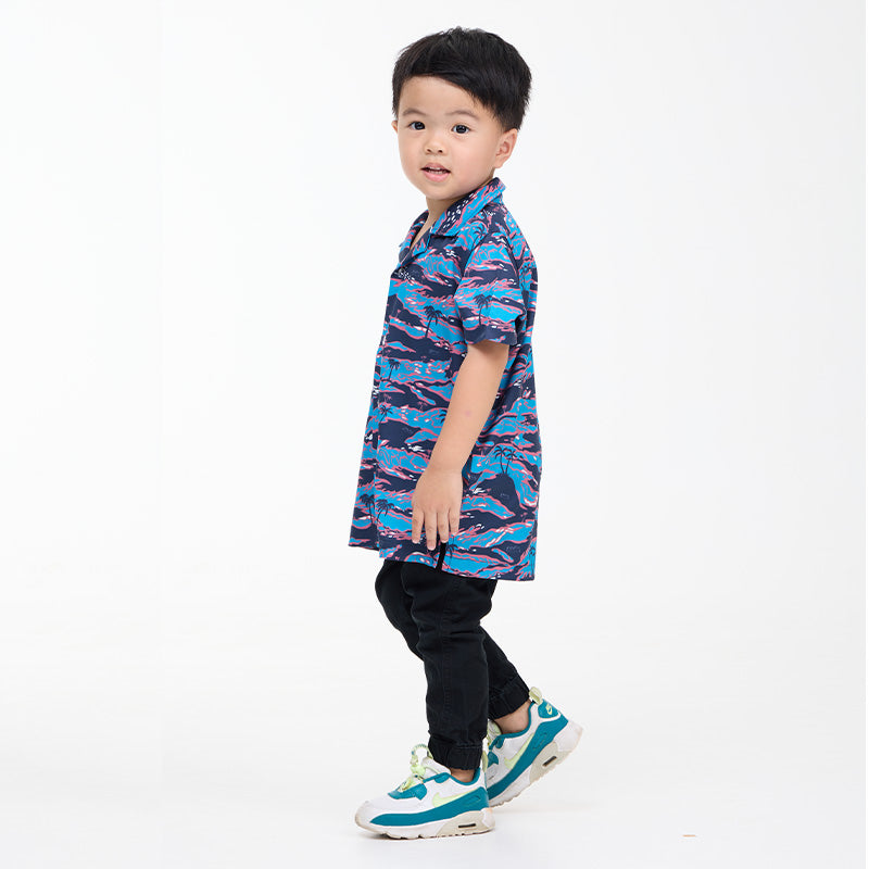 เสื้อฮาวาย VALOR PX - It's Time Kids' Hawaii Shirt เสื้อใส่เที่ยว สำหรับเด็ก