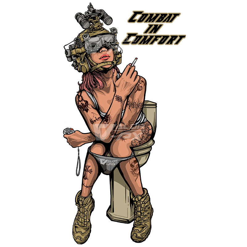เสื้อยืดสกรีนลาย VALOR PX - Combat in Comfort T-Shirt เสื้อใส่เที่ยว