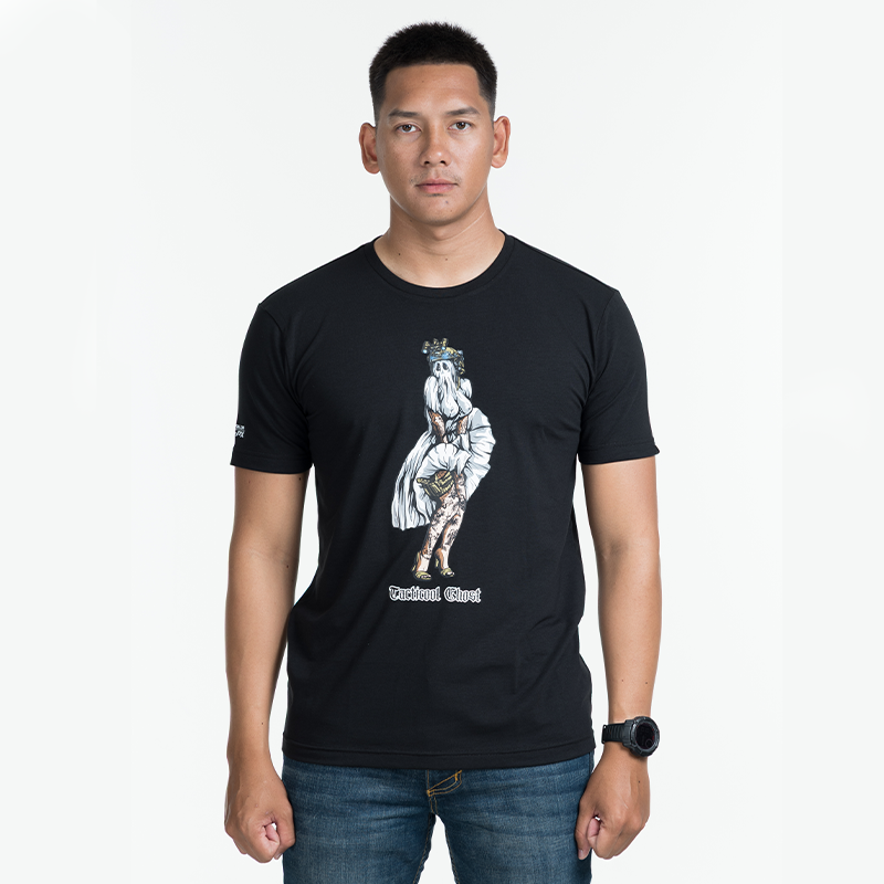 เสื้อยืดสกรีนลาย VALOR PX - Tacticool Ghost T-Shirt เสื้อใส่เที่ยว ลายกราฟฟิค