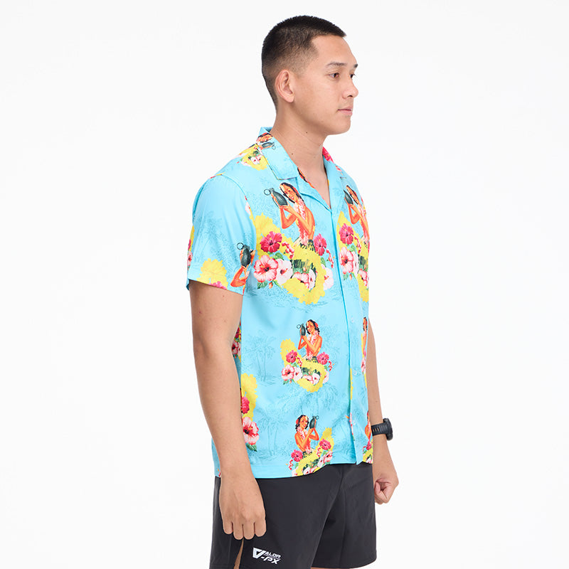 เสื้อโปโล VALOR PX - Girl Bomb Hawaii Shirts เสื้อใส่เที่ยว ลายเชิ้ตลายกราฟฟิค