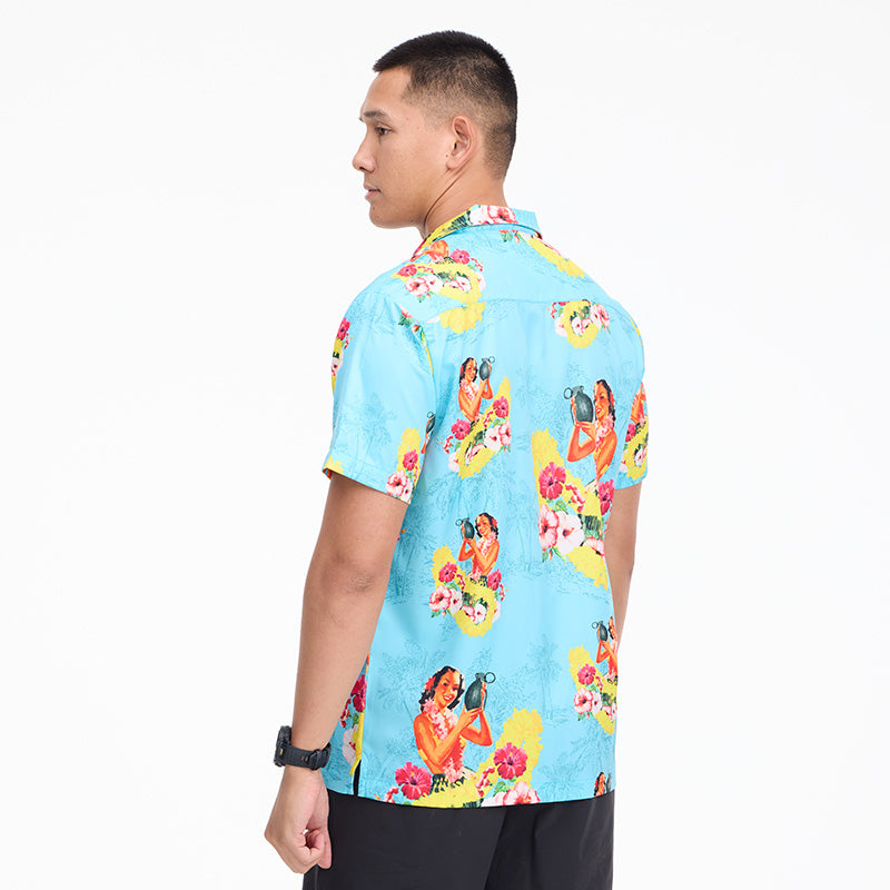 เสื้อโปโล VALOR PX - Girl Bomb Hawaii Shirts เสื้อใส่เที่ยว ลายเชิ้ตลายกราฟฟิค