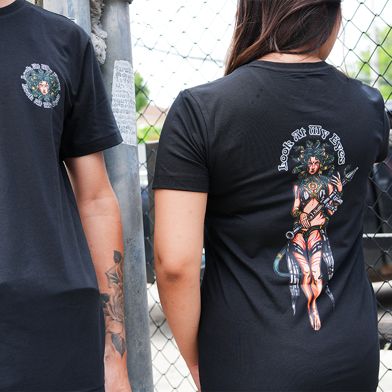 เสื้อยืดสกรีนลาย VALOR PX - Look at My Eyes T-Shirt เสื้อใส่เที่ยว ลายกราฟฟิค