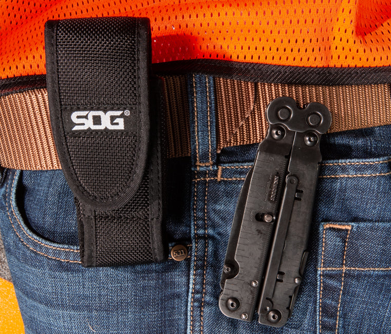 SOG PowerAssist - Black, Nylon Pouch