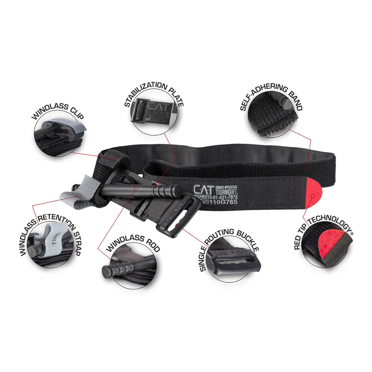 North American Rescue Combat Application Tourniquet (CAT), Black