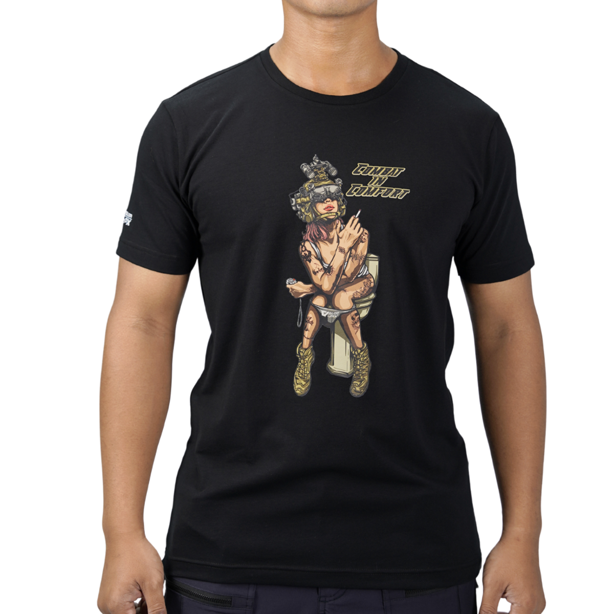 เสื้อยืดสกรีนลาย VALOR PX - Combat in Comfort T-Shirt เสื้อใส่เที่ยว ลายกราฟิก