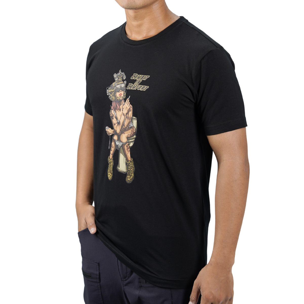 เสื้อยืดสกรีนลาย VALOR PX - Combat in Comfort T-Shirt เสื้อใส่เที่ยว ลายกราฟิก