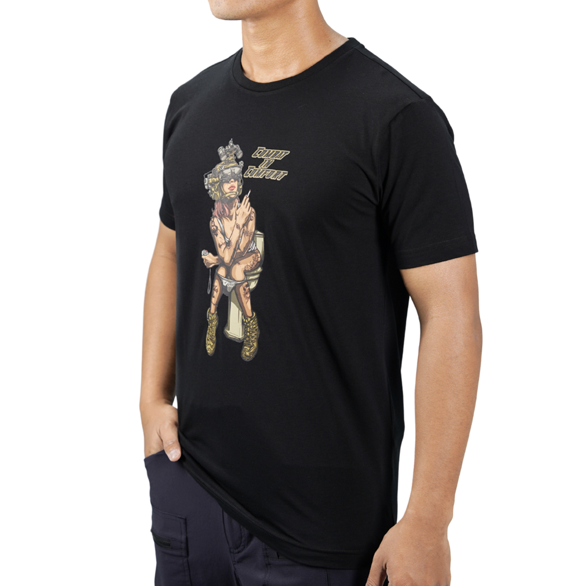 เสื้อยืดสกรีนลาย VALOR PX - Combat in Comfort T-Shirt เสื้อใส่เที่ยว ลายกราฟิก