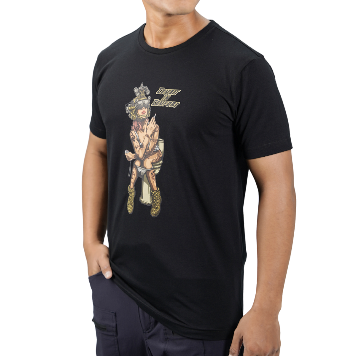 เสื้อยืดสกรีนลาย VALOR PX - Combat in Comfort T-Shirt เสื้อใส่เที่ยว ลายกราฟิก