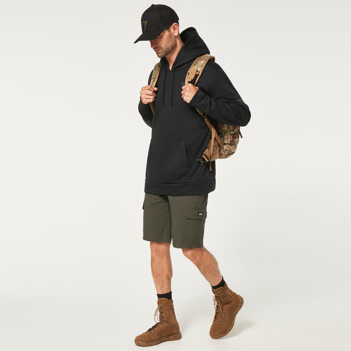 OAKLEY SI เสื้อแขนยาวรุ่น SI Tab Hoodie Shadow เสื้อแขนยาวทรงผู้ชายมีฮูด