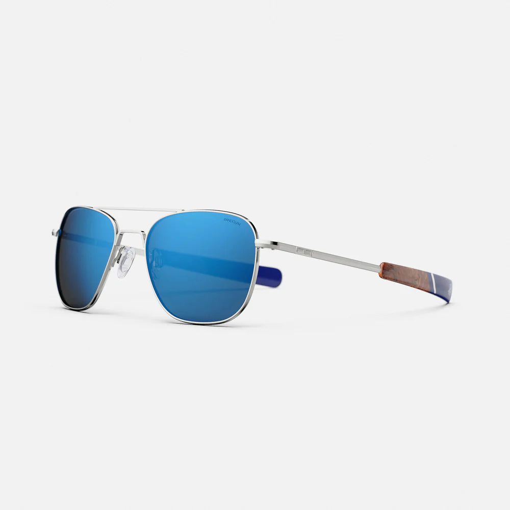 Randolph - Aviator Gunmetal & Atlantic Blue แว่นตา เลนส์สีฟ้า