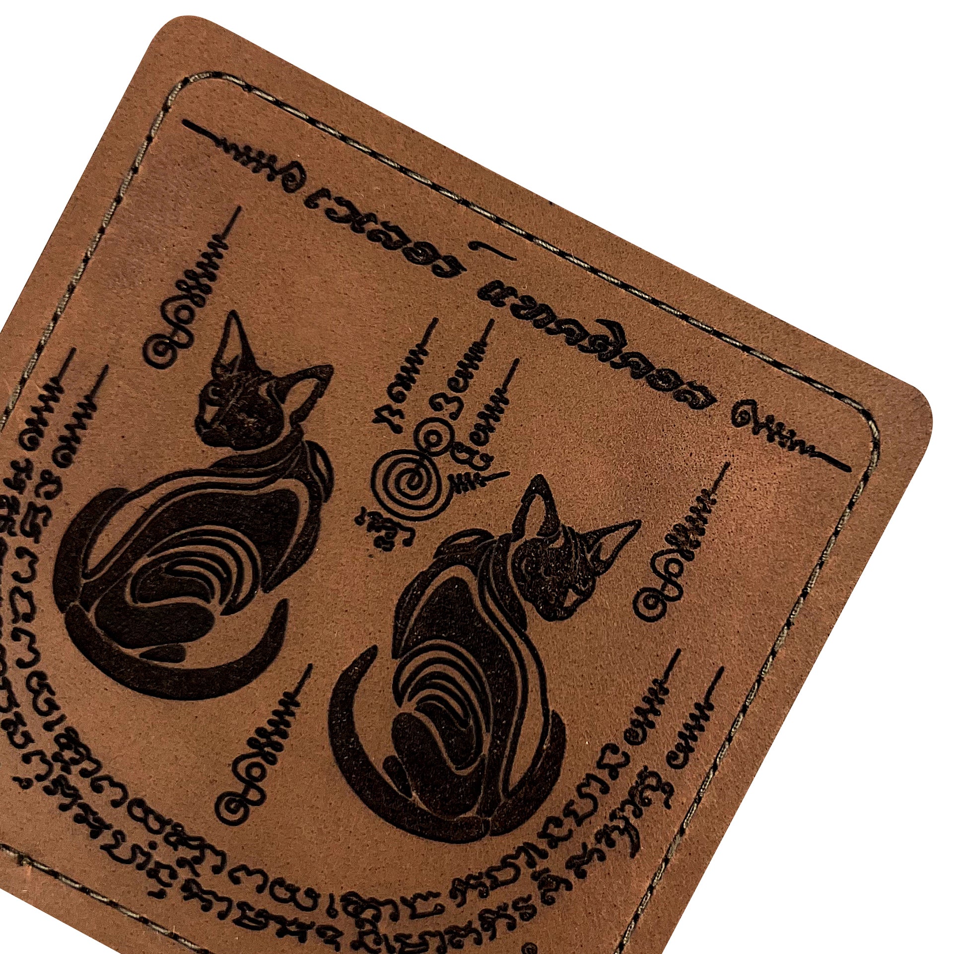 VALOR PX - Leather Patch Thai Sakyan 3x3 inch (ซีรีส์แมวเผ่น 6 ลาย)