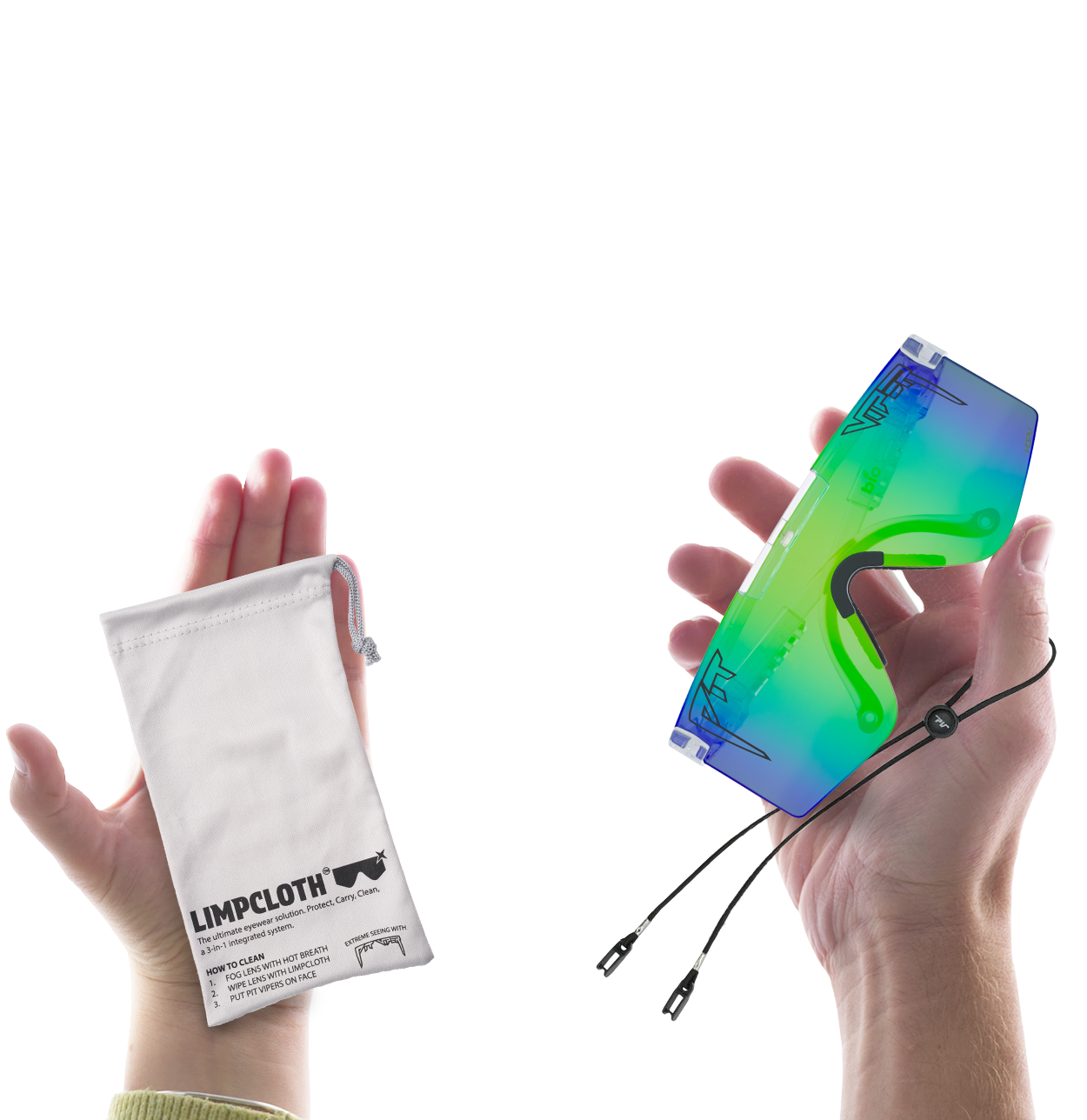 Pit Viper - The Bio Clear Original 2.0, HDPV Polarized Blue-Green