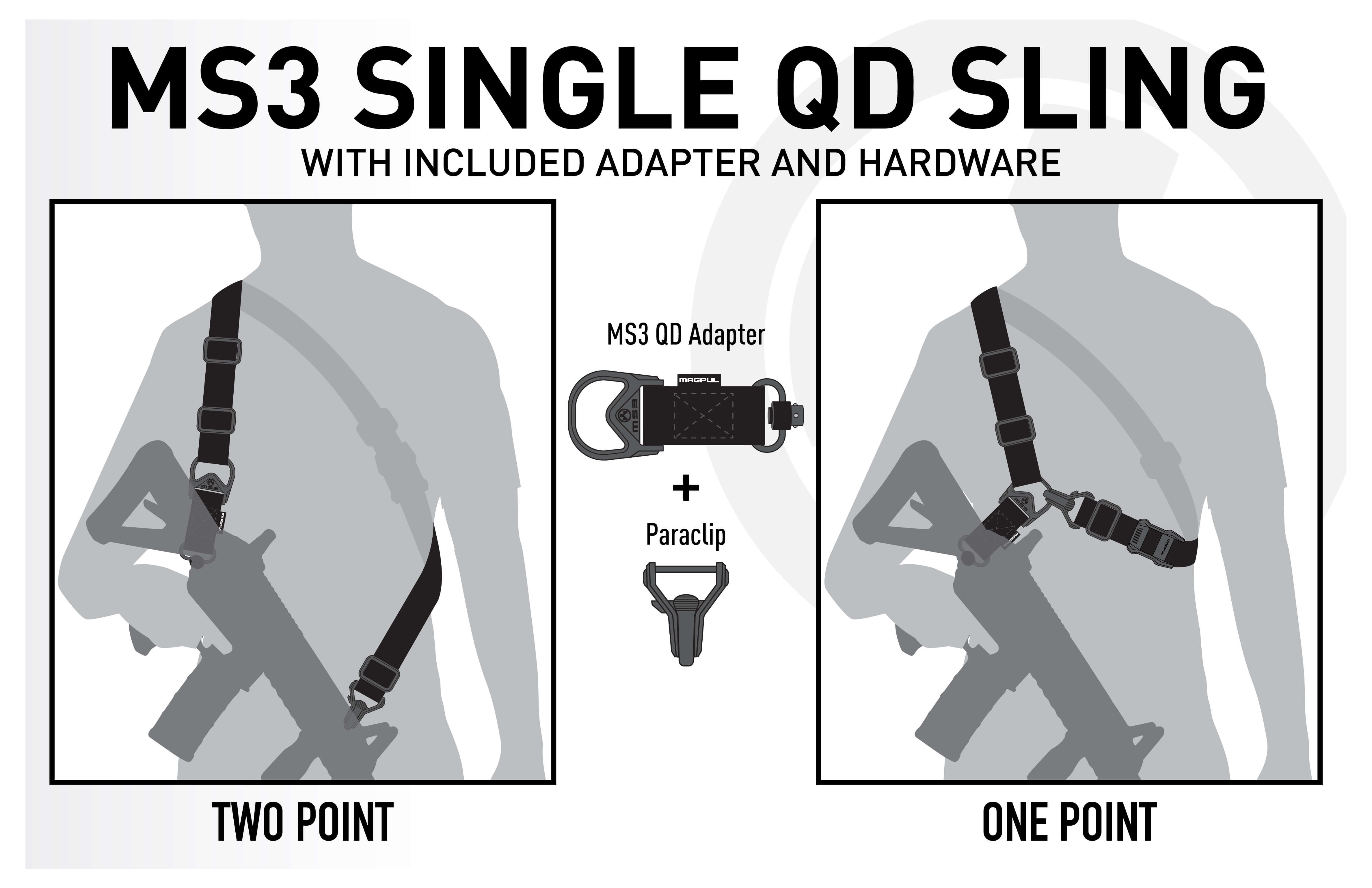 สายสะพาย 1 จุด Magpul - MS3 Single QD Sling GEN2 ฟังก์ชั่นสลับการใช้งาน