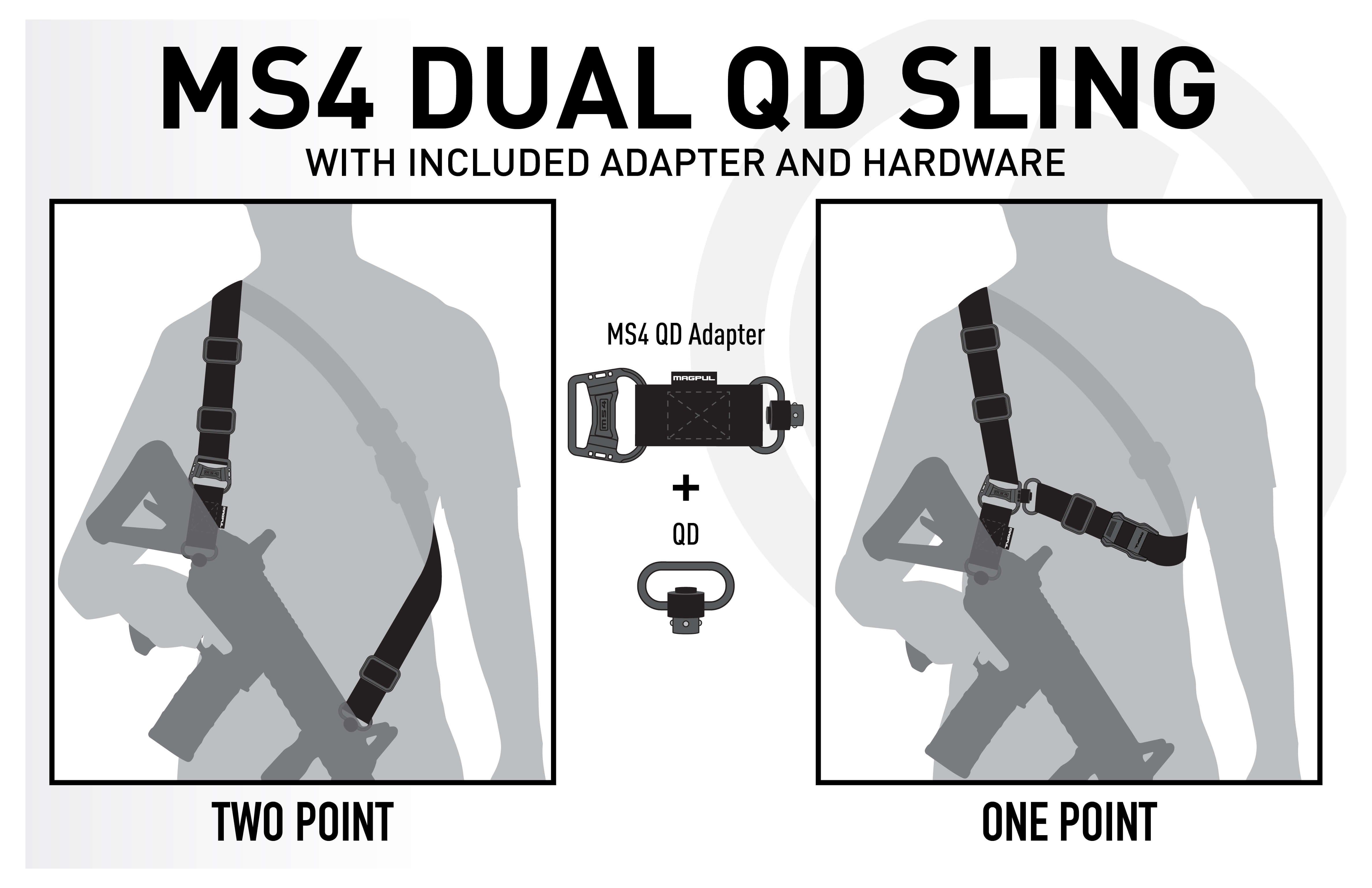 สายสะพาย 1 จุด Magpul MS4 Dual QD Sling GEN2 สายสะพายปรับระดับได้