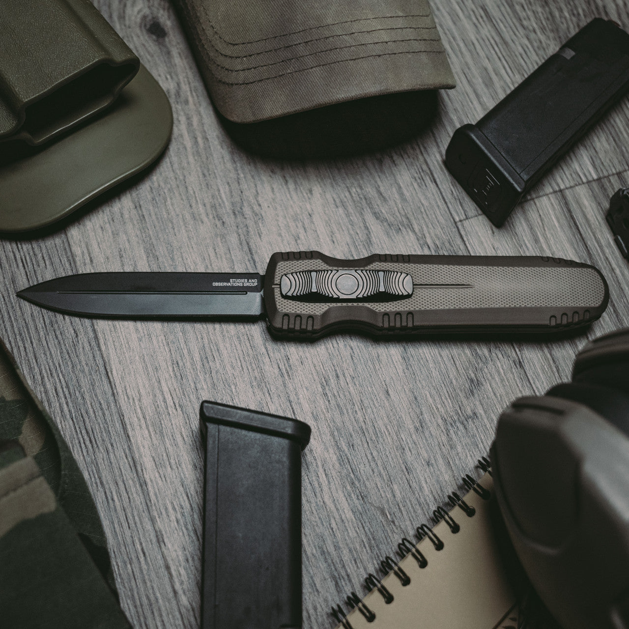 SOG Pentagon OTF - FDE, Professional Use Automatic Knife