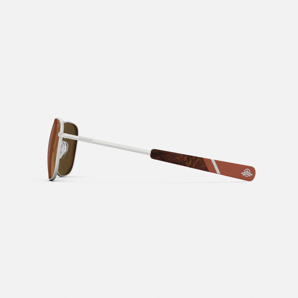 Randolph - Aviator Satin Silver & Rose Gold Mirror
